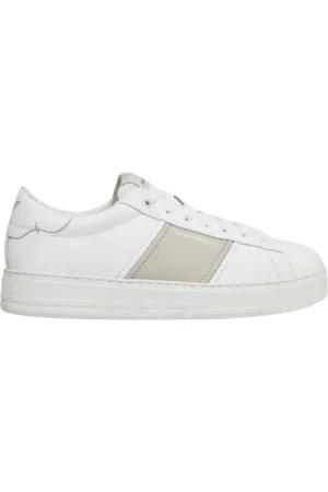 Emporio Armani Sko, Herre, Hvid, 40 EU, Læder, Klassiske hvide lavtop sneakers