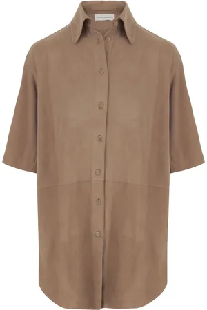 Niccolo Pasqualetti Bluser & Skjorter, Dame, , S, Suede, Suede Skjorte Kort Ærme