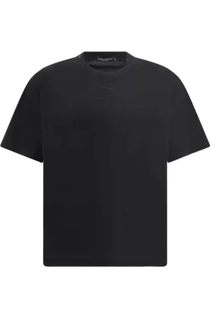 Dolce & Gabbana Top, Herre, Sort, M, Bomuld, Monokrom T-shirt med logo