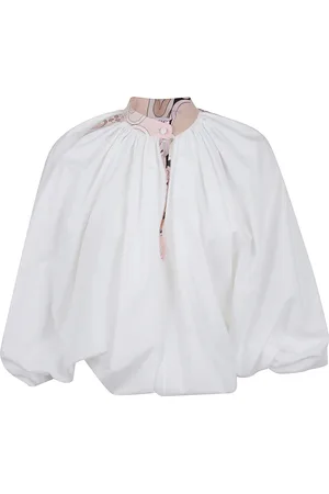 Emilio Pucci Bluser & Skjorter, Dame, Hvid, XS, Bomuld, Hvid Skjorte til Kvinder Elegant Stil