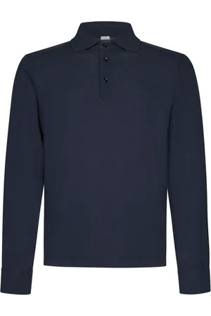 Malo Top, Herre, Blå, L, Bomuld, Blå Langærmet Poloshirt