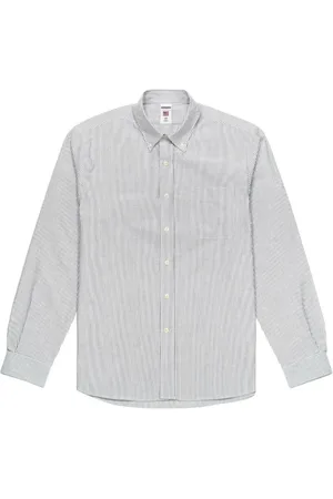 SEBAGO Skjorte, Herre, Grå, XS, Bomuld, Stribet Casual Skjorte Doubling