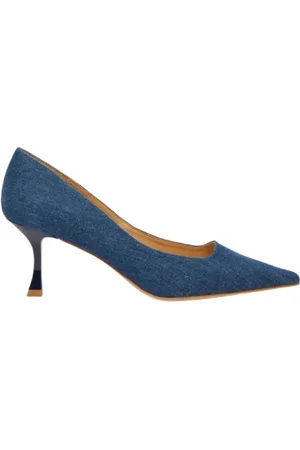 pennyblack Sko, Dame, Blå, 39 EU, Denim, Denim Carlos Pumps med Square Neckline