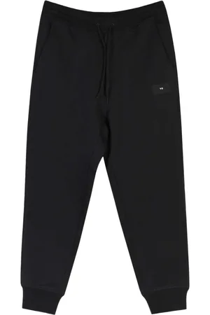 Y-3 Bukser, Herre, Sort, M, Bomuld, Sort Bomuldscasual Bukser med Manchetter