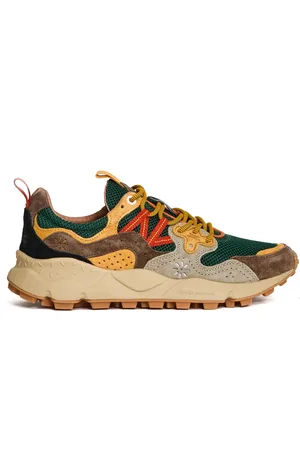 Flower Mountain Sko, Herre, Flerfarvet, 40 EU, Taupe-grøn-ocra Sneakers Yamano 3