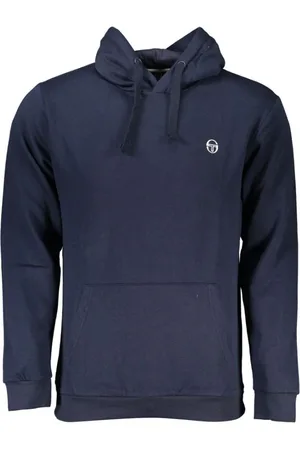 Sergio Tacchini Sweathshirts & Hoodies, Herre, Blå, XL, Bomuld, Blå Bomuldssweater