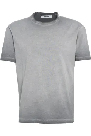 Mauro Grifoni Top, Herre, Sort, M, Bomuld, Stone Washed Crew Neck T-shirt