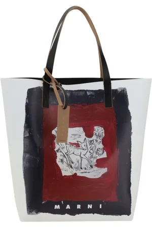 Marni Taske, Herre, Flerfarvet, ONE SIZE, Uld, Hjortetryk Tote Taske