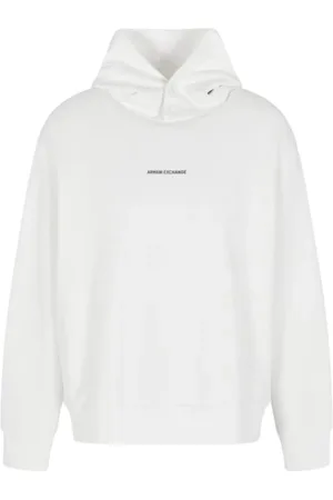Armani Exchange Sweathshirts & Hoodies, Herre, Hvid, XL, Hættetrøje Sweatshirt