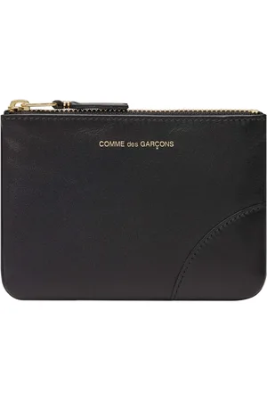Comme des Garçons Taske, Dame, Sort, ONE SIZE, Læder, Sort læder Mini Pochette med gylden lynlås