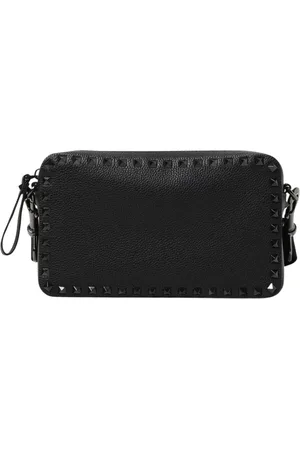 VALENTINO GARAVANI Taske, Herre, Sort, ONE SIZE, Uld, Sort Rockstud Crossbody Taske