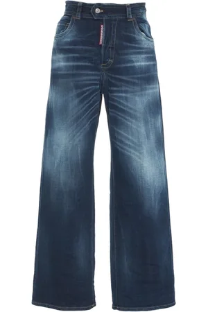 Dsquared2 Jeans, Dame, Blå, 3XS, Uld, Blå Wide Leg Jeans Elegant Stil