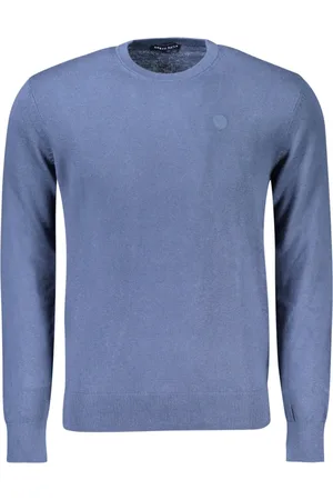 North Sails Strik, Herre, Blå, L, Uld, Blå Langærmet Sweater med Logo