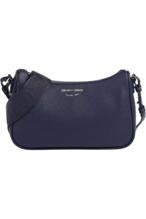 Emporio Armani Taske, Dame, Blå, ONE SIZE, Læder, Mørkeblå Imiteret Læder Crossbody Taske