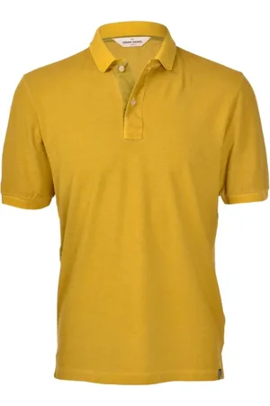 Gran Sasso Top, Herre, Gul, S, Bomuld, Tennis Polo Kortærmet Gul Sennep