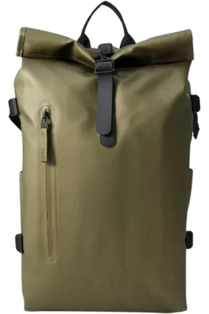 Rains Taske, unisex, Grøn, ONE SIZE, Uld, Rolltop Rygsæk i Vandtæt Stof, Grøn
