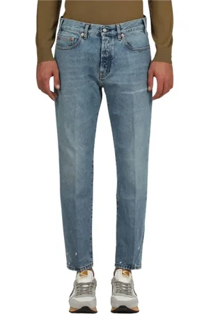 COVERT Jeans, Herre, Blå, W30, Revnet Jeans med Bunddetalje
