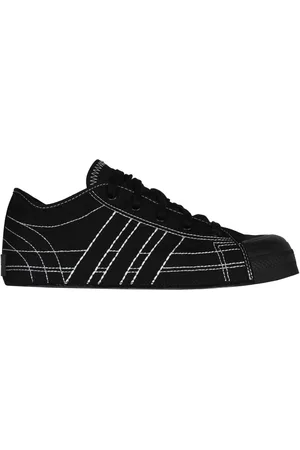 Y-3 Sko, Herre, Sort, 40 EU, Bomuld, Sort lærred lavtop sneakers