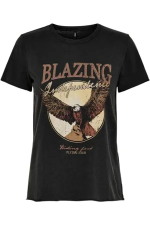 ONLY Top, Dame, Sort, XS, Bomuld, Kortærmet bomuldst-shirt sort