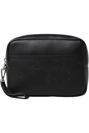 Calvin Klein Taske, Herre, Sort, ONE SIZE, Læder, Sort Læder Clutch Taske