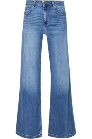 Liu Jo Jeans, Dame, Blå, W32, Denim, Højtaljede Flare Jeans i Denim Blå