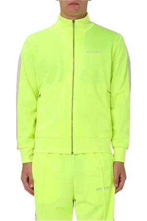 Palm Angels Sweathshirts & Hoodies, Herre, Gul, L, Polyester, Neon Gul Track Jacket Activewear