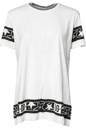 Dolce & Gabbana Top, Dame, Hvid, M, Bomuld, Hvid Bomuld Crewneck T-shirt