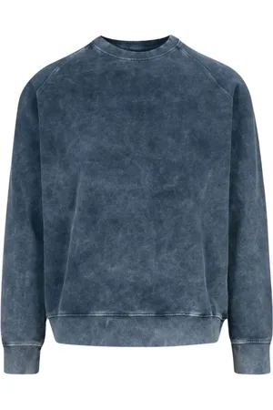 Mauro Grifoni Sweathshirts & Hoodies, Herre, Blå, M, Bomuld, Stone Washed Langærmet Sweatshirt