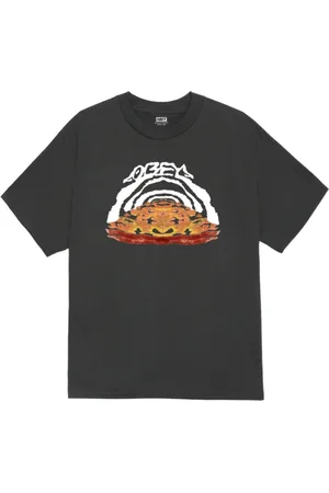 Obey Top, Herre, Sort, XL, Bomuld, Vintage Leap Tee Bomuld T-shirt