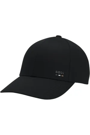 HUGO BOSS Tilbehør, Herre, Sort, ONE SIZE, Bomuld, Sort Bomuld Twill Skyggehue