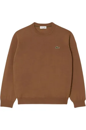 Lacoste Strik, Herre, Brun, M, Uld, Herre Uld Blandet Rundhals Sweater