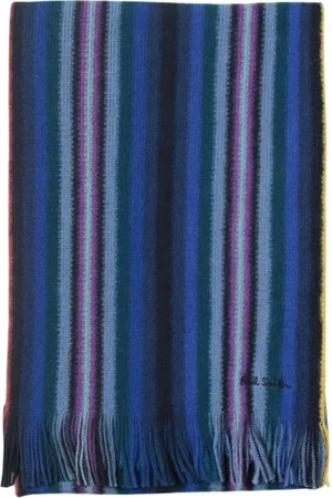 Paul Smith Tilbehør, Herre, Blå, ONE SIZE, Cashmere, Luksuriøst Cashmere Blend Tørklæde