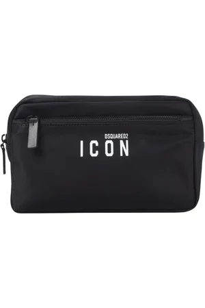 Dsquared2 Taske, Herre, Sort, ONE SIZE, Uld, Sort Nylon Bæltetaske Stilfuld Mulighed