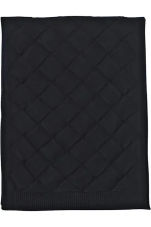 Bottega Veneta Tilbehør, Herre, Blå, ONE SIZE, Uld, Luksuriøst Diamantmønster Uldtørklæde