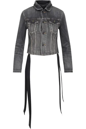 Balenciaga Jakke, Dame, Grå, XS, Uld, Stilfuld Lace-Up Jakke