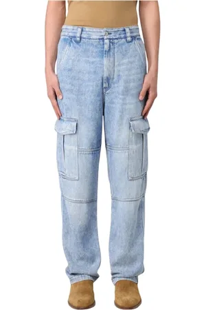 Isabel Marant Jeans, Herre, Blå, W38, Denim, Afslappet pasform Denim Cargo Bukser