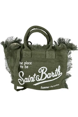 MC2 SAINT BARTH Taske, Dame, Grøn, ONE SIZE, Linned, Militærstil Linned Colette Taske