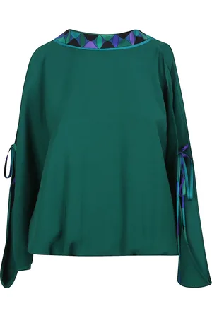 Emilio Pucci Bluser & Skjorter, Dame, Grøn, XS, Uld, Grøn Chic Skjorte til Kvinder