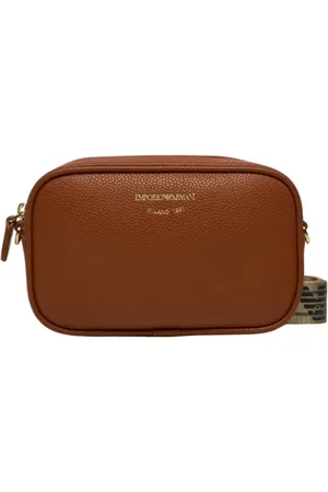 Emporio Armani Taske, Dame, Brun, ONE SIZE, Uld, Mini taske med metal lynlås lukning