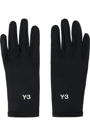 Y-3 Tilbehør, unisex, Sort, L, Uld, Sorte sportshandsker med Cold RDY-teknologi