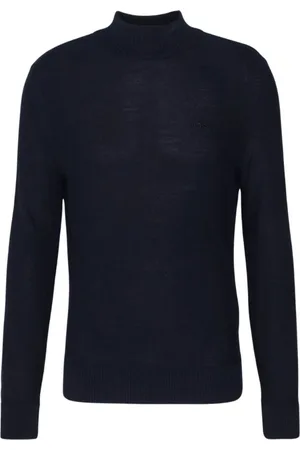 HUGO BOSS Strik, Herre, Blå, 2XL, Uld, Blå Uldblanding Avac Sweater