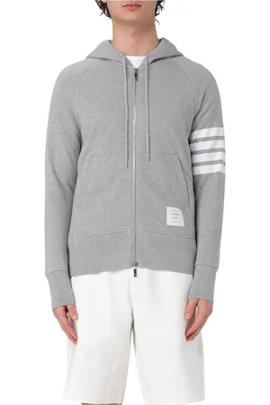 Thom Browne Sweathshirts & Hoodies, Herre, Grå, 2XL, Bomuld, Blå ZipUp Hoodie Klassisk Stil