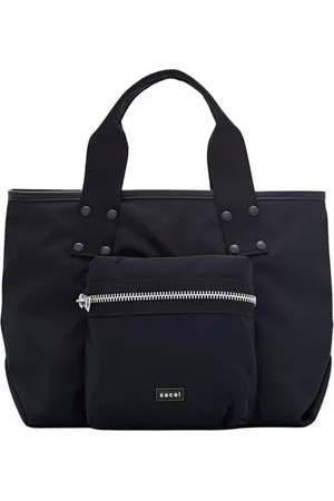 SACAI Taske, Herre, Sort, ONE SIZE, Nylon, Sort Nylon Tote Taske med Lynlås