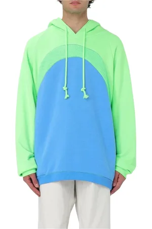 ERL Sweathshirts & Hoodies, Herre, Blå, S, Bomuld, Blå ColorBlock Hoodie