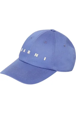 Marni Tilbehør, Herre, Blå, L, Uld, Logo Baseball Cap i Blå
