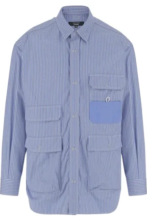 Comme des Garçons Skjorte, Herre, Blå, M, Uld, Klar Blå Skjorte Stilfuldt Design
