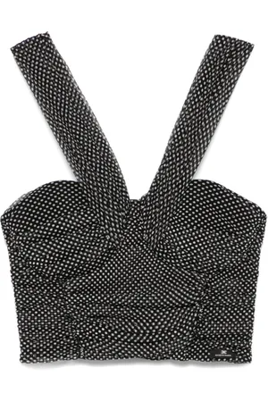 Elisabetta Franchi Top, Dame, Sort, M, Elegant Top med Unik Stil