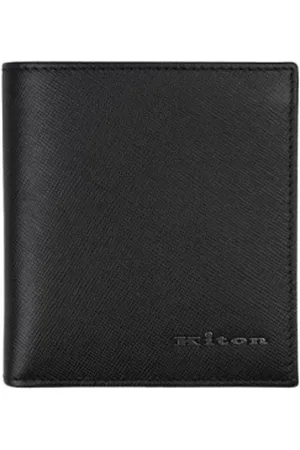 Kiton Tilbehør, Herre, Sort, ONE SIZE, Læder, Klassisk Læder Bifold Pung