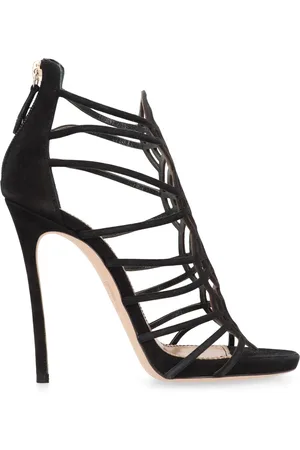Dsquared2 Sko, Dame, Sort, 37 EU, Læder, Stiletto Heel Ruskind Sandaler