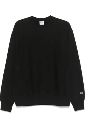 Champion Sweathshirts & Hoodies, Herre, Sort, S, Bomuld, Ikonisk Crewneck Sweatshirt med Reverse Weave